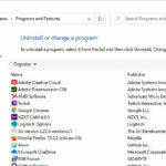 Windows 10 list installed programs