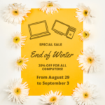 End of winter sale - 20% off computers and laptops