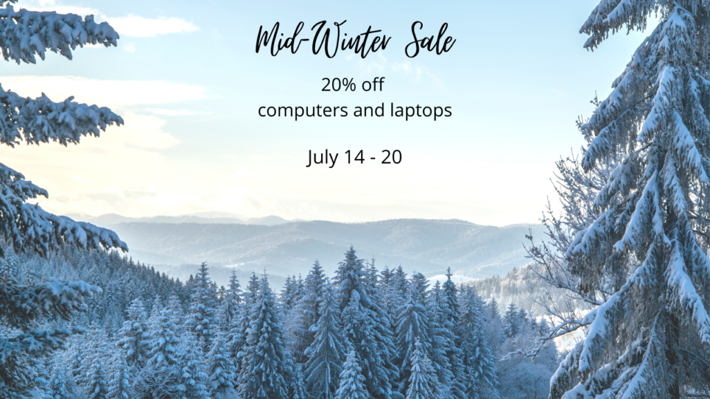 Mid-winter sale - 20% off laptops and desktops