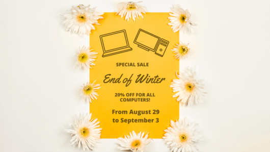 End of winter sale - 20% off computers and laptops