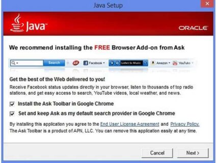 Avoid installing toolbars