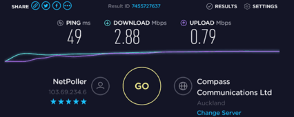 Download and upload speed on 3G connection with bad coverage