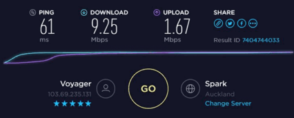 Download and upload speeds on 3G connection with good reception
