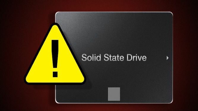 SSD failure warning signs